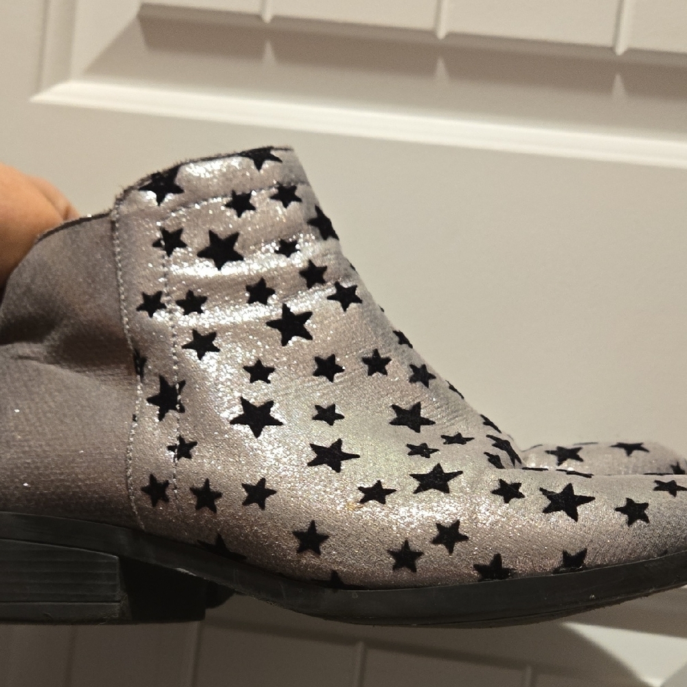 Made In Mexico, Unique, Black Star Silver Boots Unique Rare Style Celestial - Picture 5 of 6